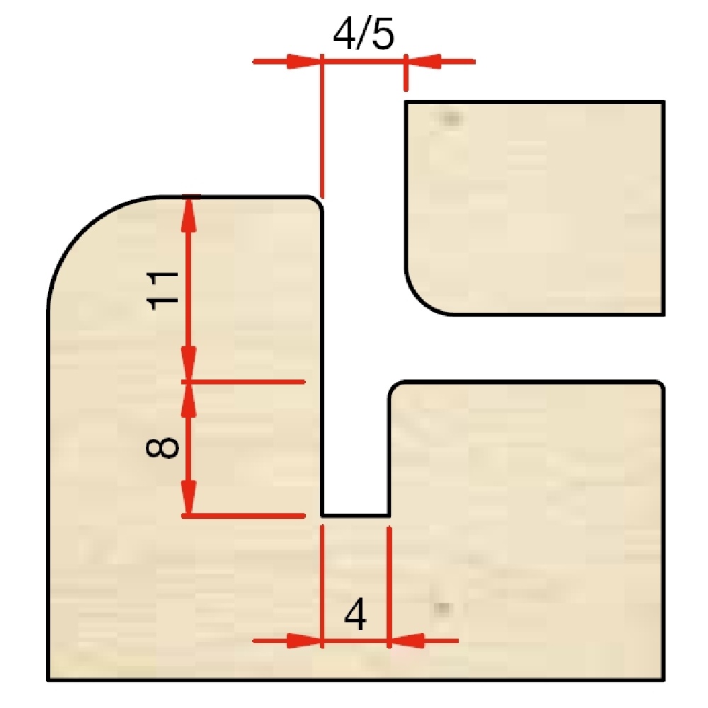 GFB5120010220 Guarnizione per finestra in legno battuta 12 aria 5